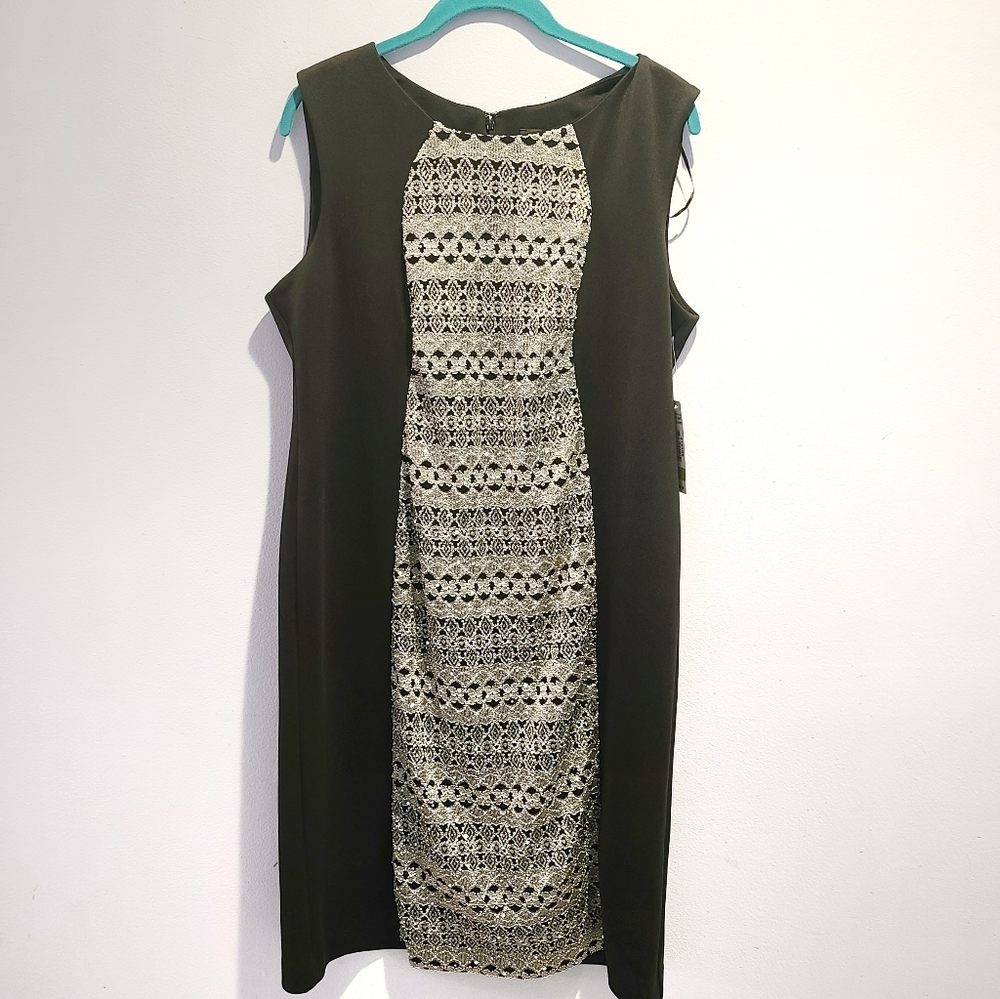 Black Lace Sheath Cocktail Dress